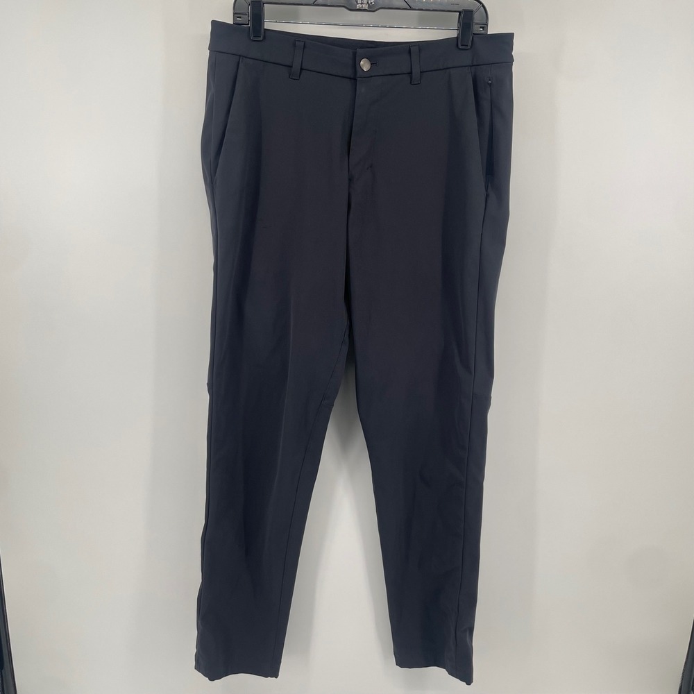 Lululemon Commission Slim-Fit Pant Mens 33 Black Technical Chino Trousers